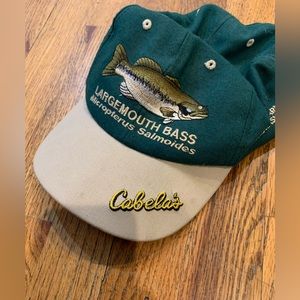 Vintage Cabelas adjustable hat. Nebraska largemouth bass